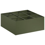 Vidaxl plantenbak olijfgroen 100 x 100 x 50 cm koudgewalst staal