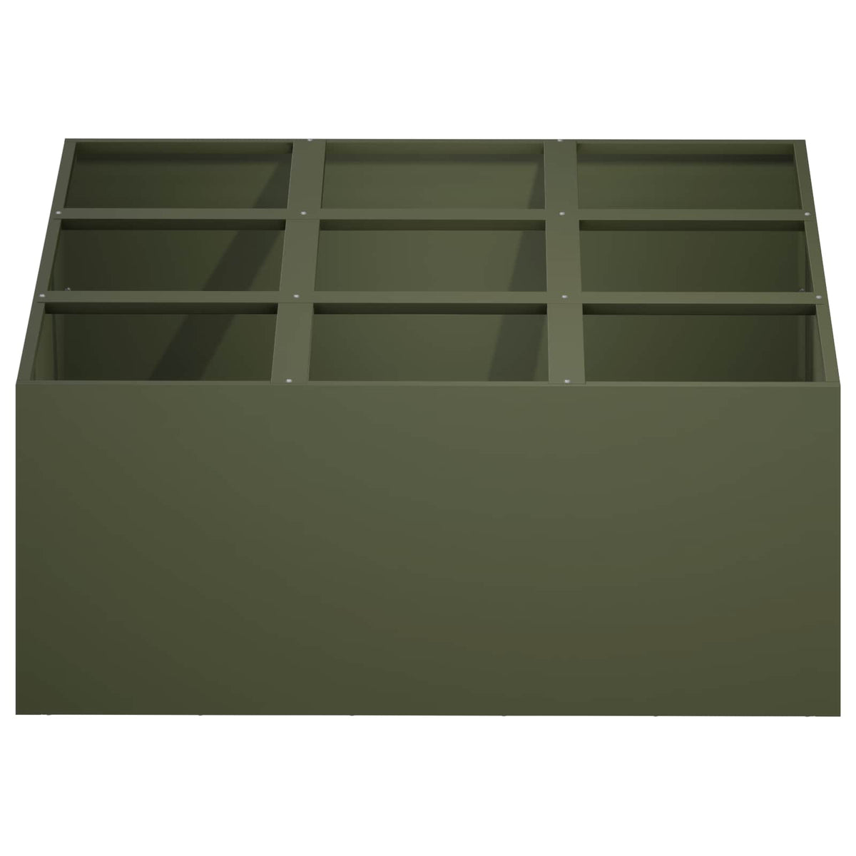 Vidaxl plantenbak olijfgroen 100 x 100 x 50 cm koudgewalst staal