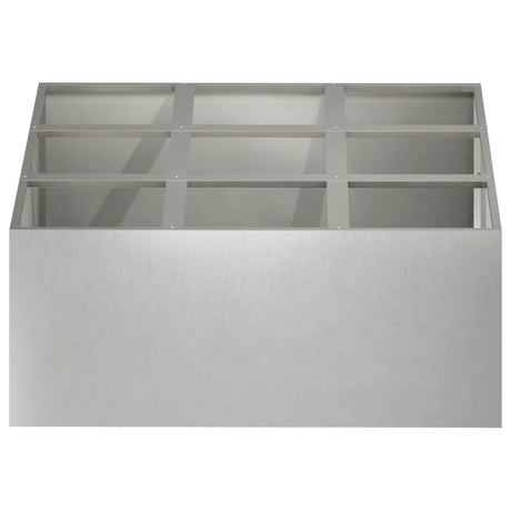 Vidaxl plantenbak zilver 100 x 100 x 50 cm roestvrij staal