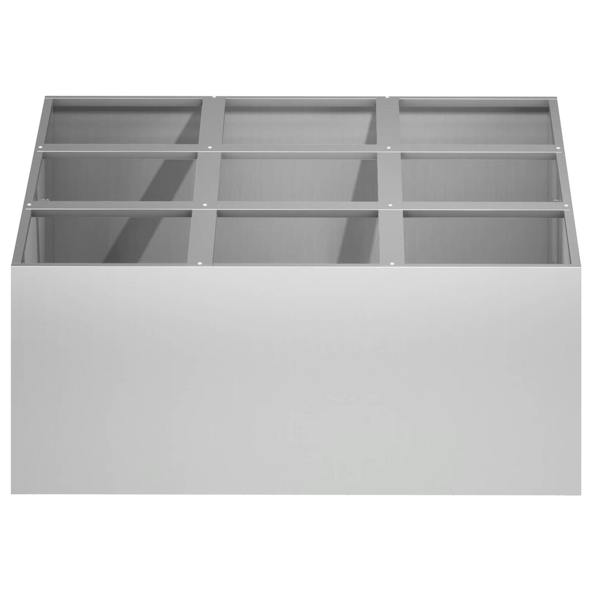 Vidaxl plantenbak zilver 100 x 100 x 50 cm gegalvaniseerd staal