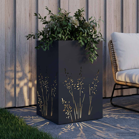 Vidaxl plantenbak antraciet 50 x 50 x 75 cm koudgewalst staal