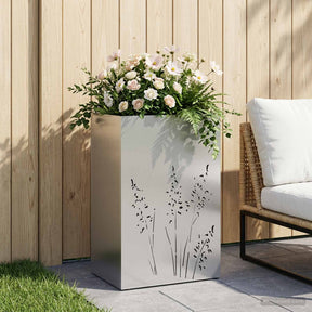 Vidaxl plantenbak zilver 50 x 30 x 75 cm gegalvaniseerd staal