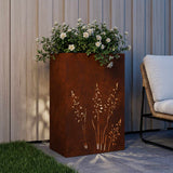 Vidaxl plantenbak roestkleurig 50 x 30 x 75 cm weervast staal