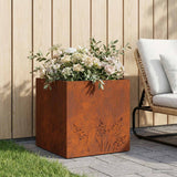 Vidaxl plantenbak roestkleurig 50 x 50 x 49 cm weervast staal