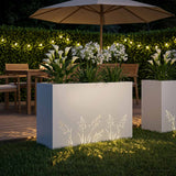 Vidaxl plantenbak wit 80 x 20 x 49 cm koudgewalst staal