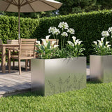 Vidaxl plantenbak zilver 80 x 20 x 49 cm gegalvaniseerd staal