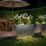 Vidaxl plantenbak zilver 80 x 20 x 49 cm gegalvaniseerd staal