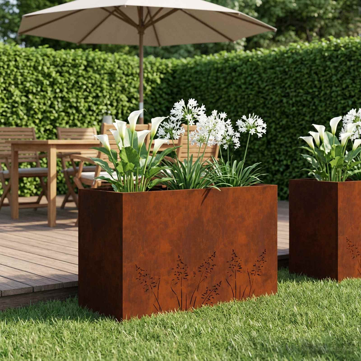 Vidaxl plantenbak roestkleurig 80 x 20 x 49 cm weervast staal