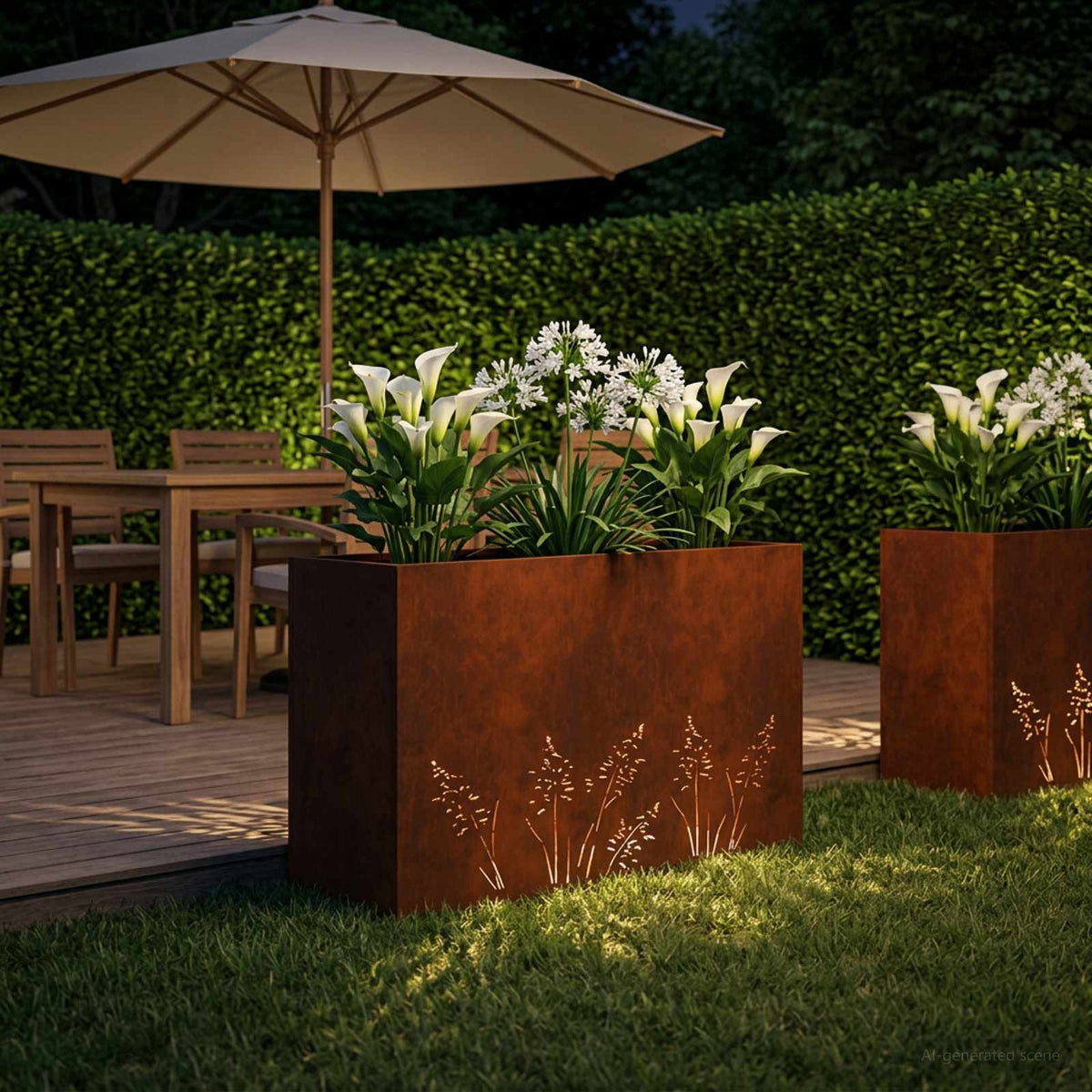Vidaxl plantenbak roestkleurig 80 x 20 x 49 cm weervast staal