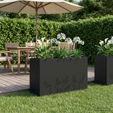 Vidaxl plantenbak zwart 80 x 30 x 49 cm koudgewalst staal