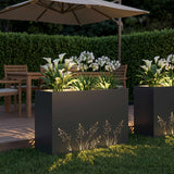 Vidaxl plantenbak zwart 80 x 30 x 49 cm koudgewalst staal