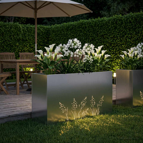 Vidaxl plantenbak zilver 100 x 20 x 49 cm gegalvaniseerd staal