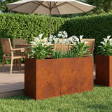 Vidaxl plantenbak roestkleurig 100 x 20 x 49 cm weervast staal