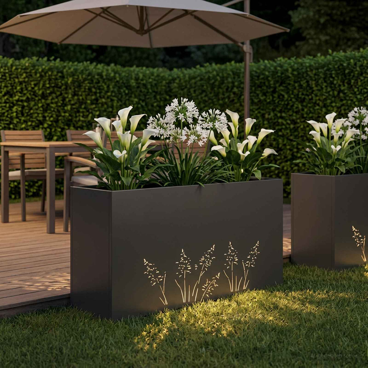 Vidaxl plantenbak zwart 100 x 30 x 49 cm koudgewalst staal