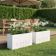 Vidaxl plantenbak 2 st wit 100 x 30 x 49 cm koudgewalst staal