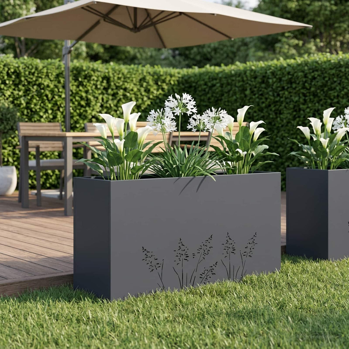 Vidaxl plantenbak antraciet 100 x 30 x 49 cm koudgewalst staal