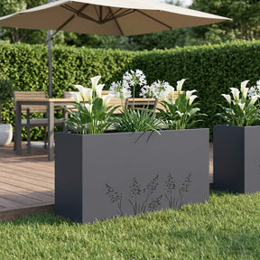 Vidaxl plantenbak antraciet 100 x 30 x 49 cm koudgewalst staal