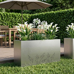 Vidaxl plantenbak zilver 100 x 30 x 49 cm roestvrij staal