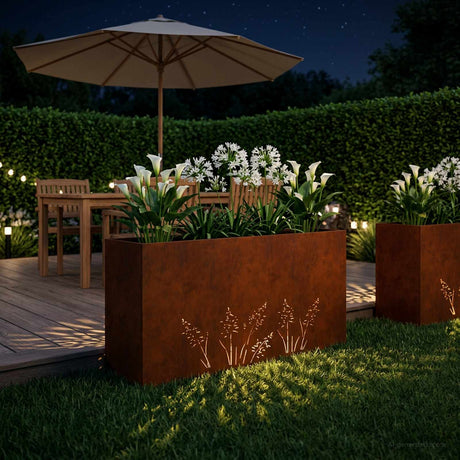 Vidaxl plantenbak roestkleurig 100 x 30 x 49 cm weervast staal