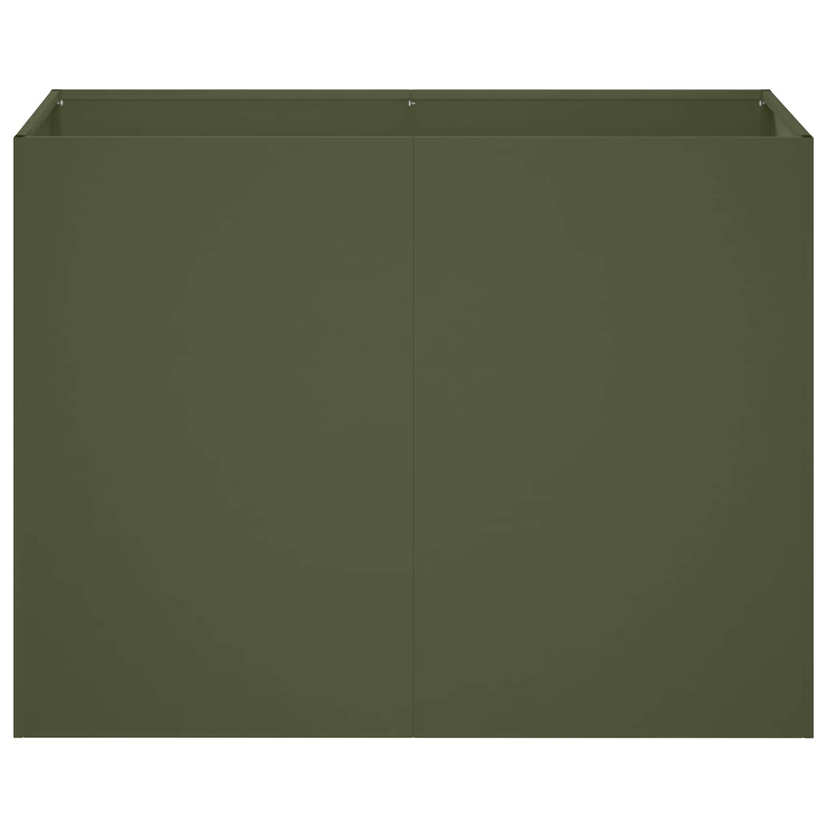 Vidaxl plantenbak olijfgroen 80 x 40 x 60 cm koudgewalst staal