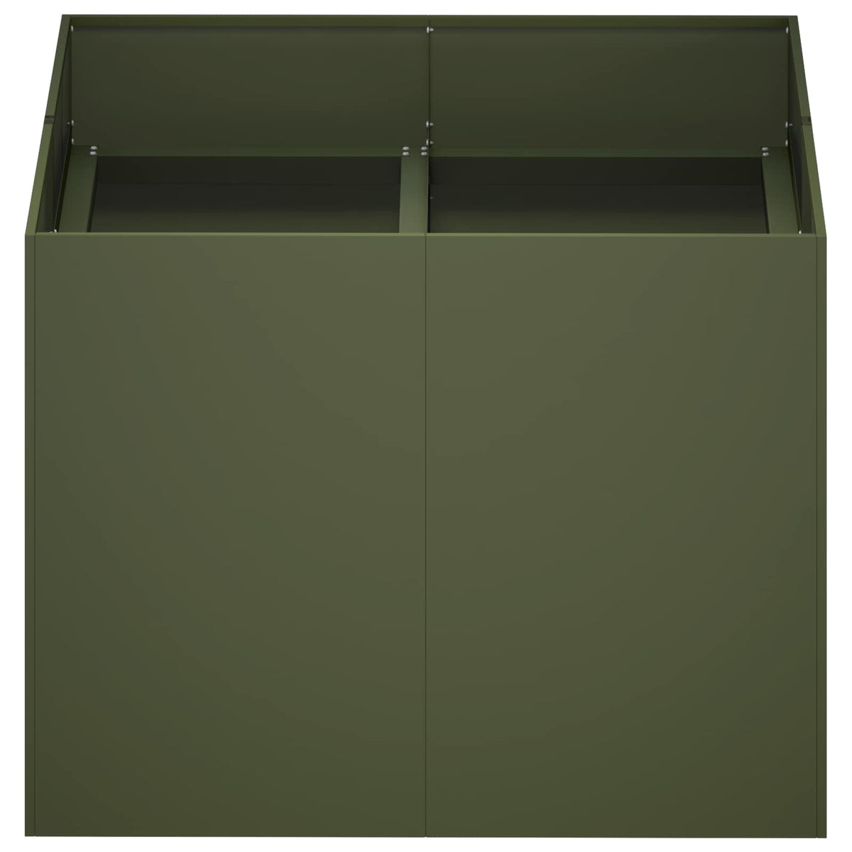 Vidaxl plantenbak olijfgroen 80 x 80 x 60 cm koudgewalst staal