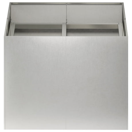 Vidaxl plantenbak zilver 80 x 80 x 60 cm roestvrij staal