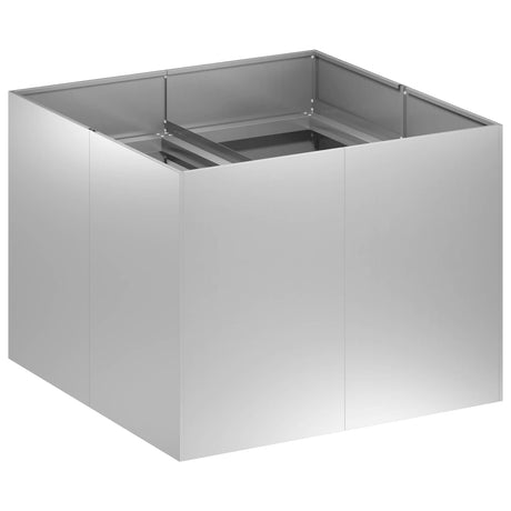 Vidaxl plantenbak zilver 80 x 80 x 60 cm gegalvaniseerd staal