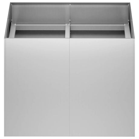 Vidaxl plantenbak zilver 80 x 80 x 60 cm gegalvaniseerd staal