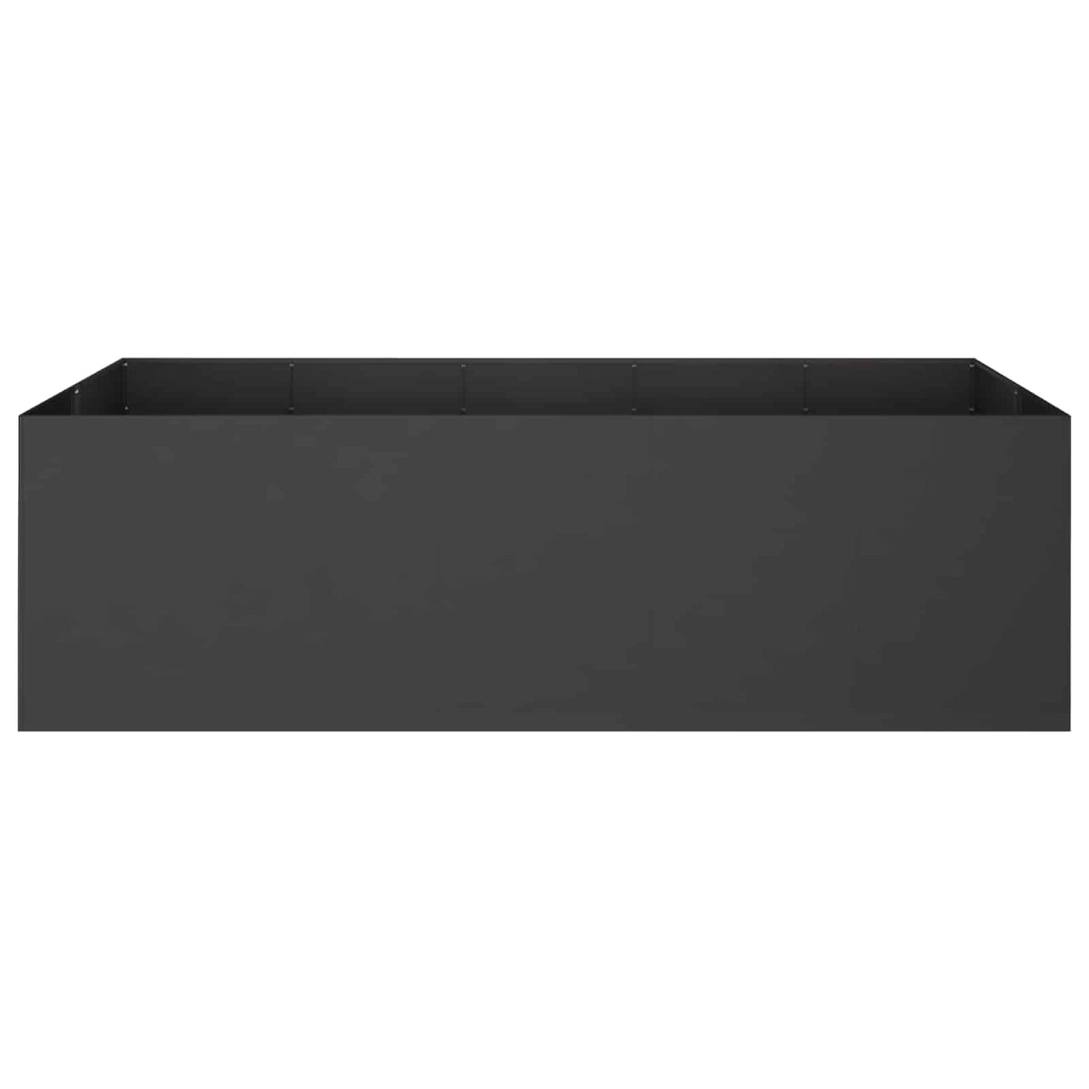 Vidaxl plantenbak zwart 200 x 80 x 60 cm koudgewalst staal