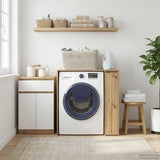Vidaxl wasmachinekast artisanaal eiken 87 x 60 x 89 cm bewerkt hout