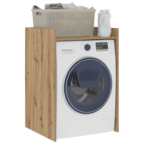 Vidaxl wasmachinekast artisanaal eiken 67,5 x 62 x 97 cm bewerkt hout