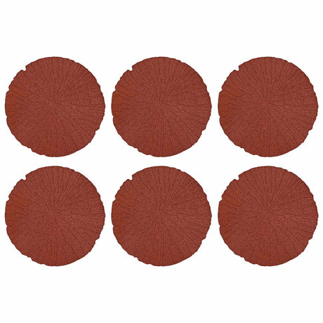 Vidaxl stapsteen 6 st rood ø 45 x 1,8 cm rubber