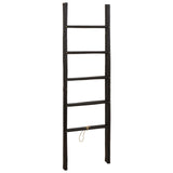 Vidaxl dubbele handdoekladder zwart 50 x 50 x 159 cm bamboe