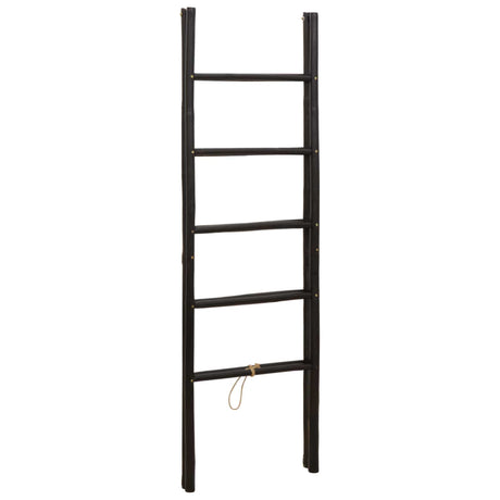 Vidaxl dubbele handdoekladder zwart 50 x 50 x 159 cm bamboe