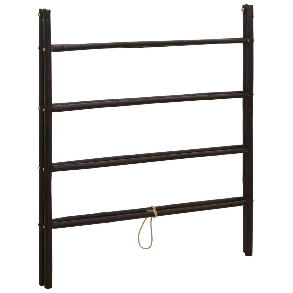 Vidaxl dubbelzijdige dekbedladder zwart 90 x 50 x 100 cm bamboe