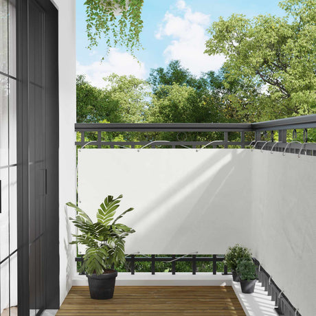 Vidaxl balkon scherm 100 x 600 cm oxford stof rechthoekig wit