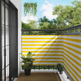 Vidaxl balkon scherm rechthoekig 110 x 1000 cm oxford stof geel en wit