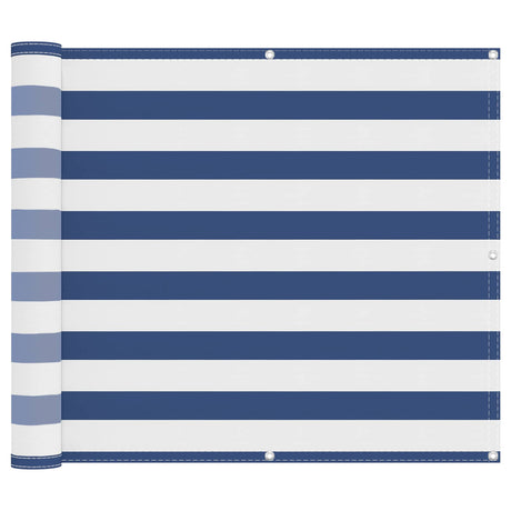 Vidaxl balkon scherm 100 x 800 cm oxford stof rechthoekig blauw en wit