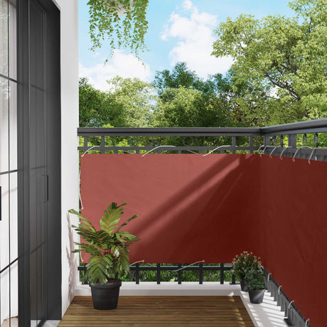 Vidaxl balkon scherm 100 x 500 cm oxford stof rechthoekig terracotta