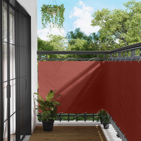 Vidaxl balkon scherm 110 x 800 cm oxford stof rechthoekig terracotta