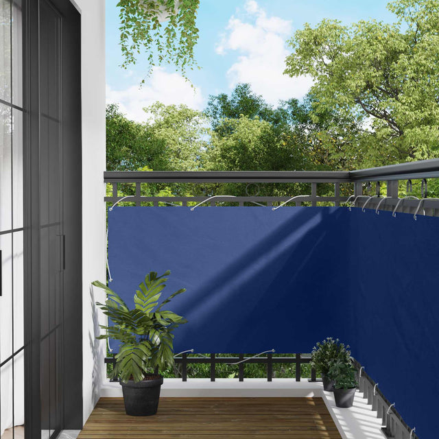 Vidaxl balkon scherm rechthoekig 90 x 200 cm oxford stof blauw