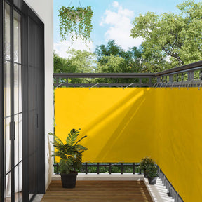 Vidaxl balkon scherm rechthoekig 110 x 600 cm oxford stof geel