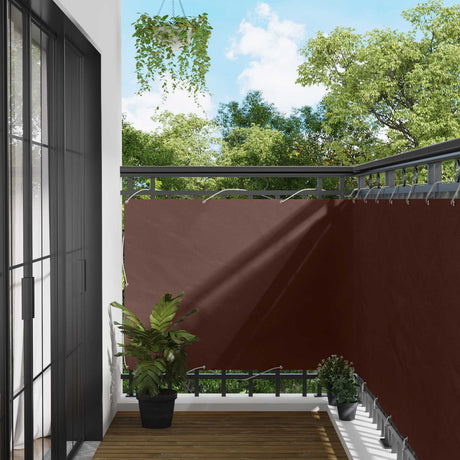 Vidaxl balkon scherm 110 x 800 cm oxford stof rechthoekig bruin