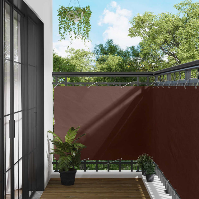 Vidaxl balkon scherm rechthoekig 110 x 800 cm oxford stof bruin