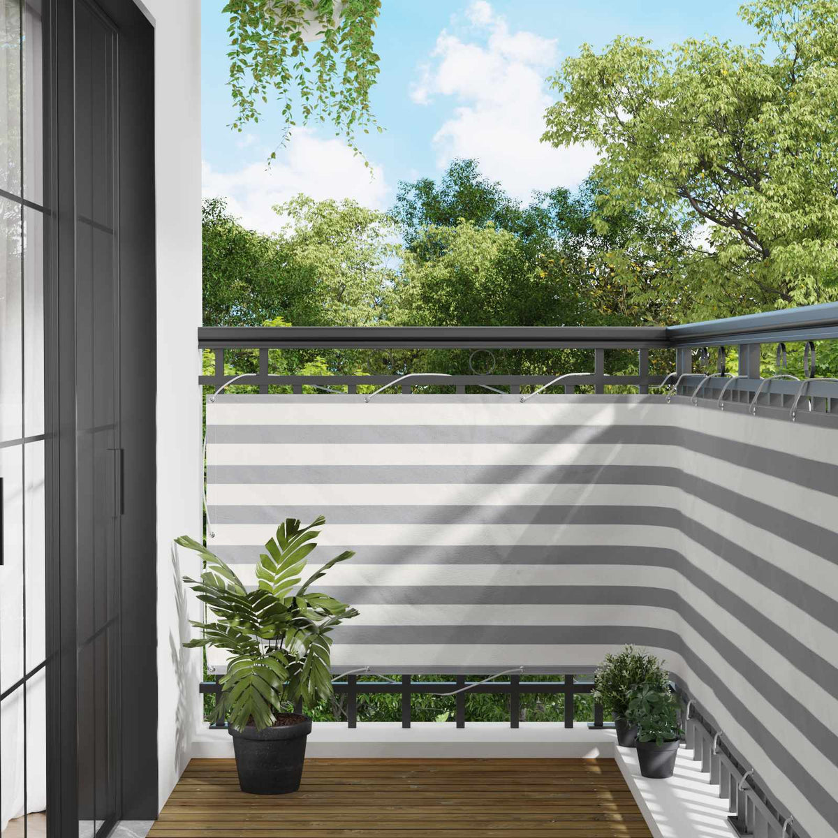 Vidaxl balkon scherm 100 x 400 cm oxford stof rechthoekig