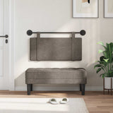 Vidaxl hangend hoofdbord grijs antiek pu