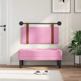 Vidaxl hangend hoofdbord roze antiek pu