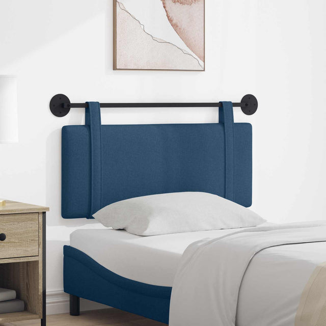 Vidaxl hangend hoofdbord blauw stof
