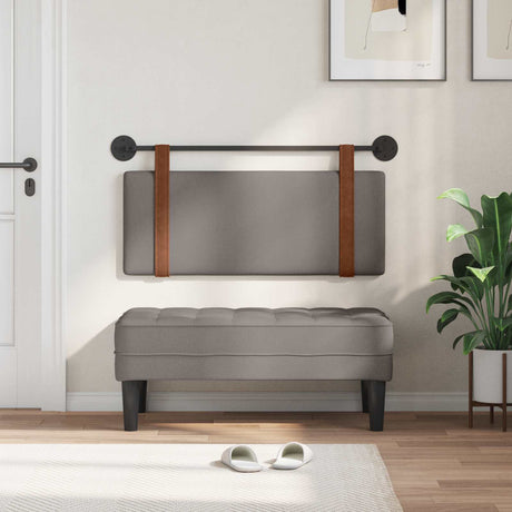 Vidaxl hangend hoofdbord taupe antiek pu