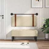 Vidaxl hangend hoofdbord crème antiek pu